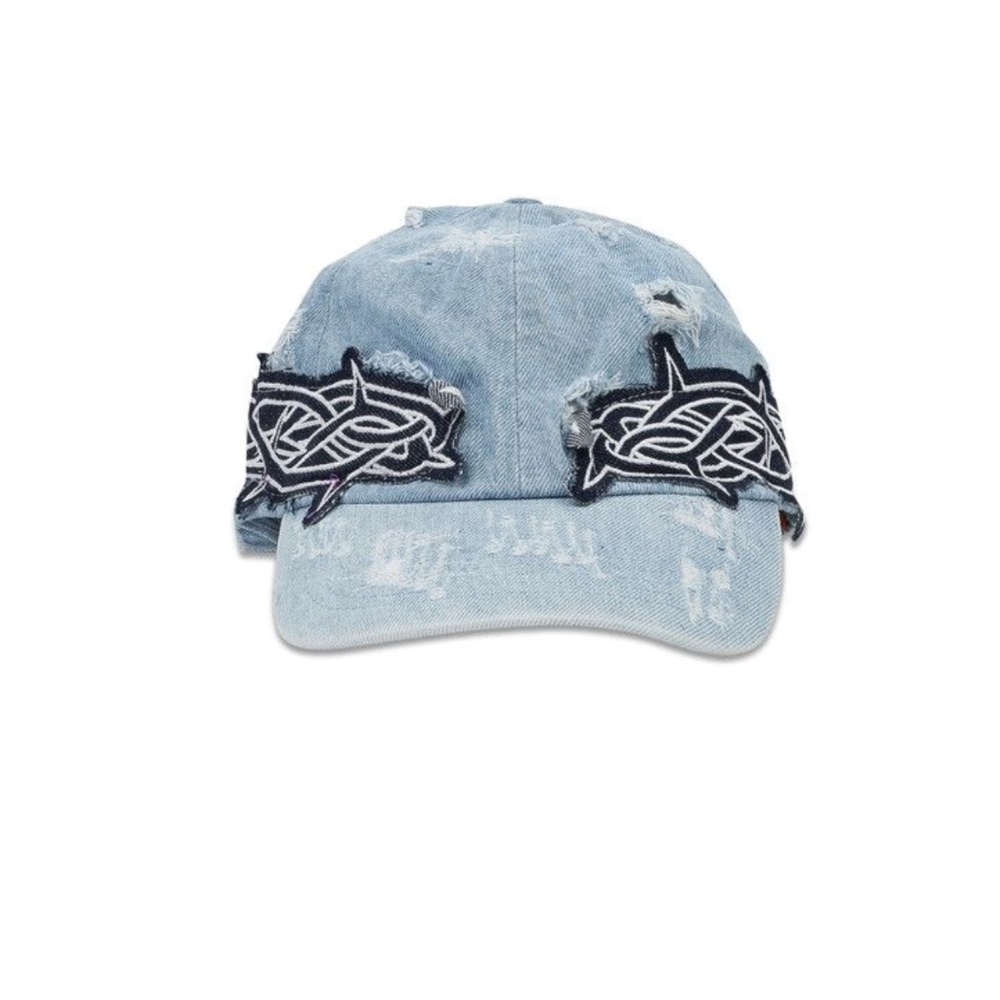 Who decides war crown of thorns denim hat blue